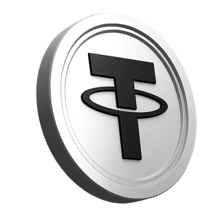 Icono de la moneda Tether USDT dentro del área de confianza de la comunidad de trading